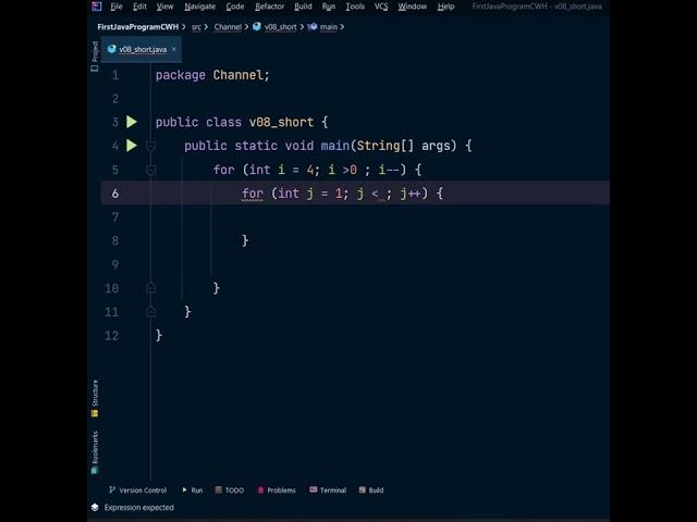 Program to print reverse number pattern in java | #java