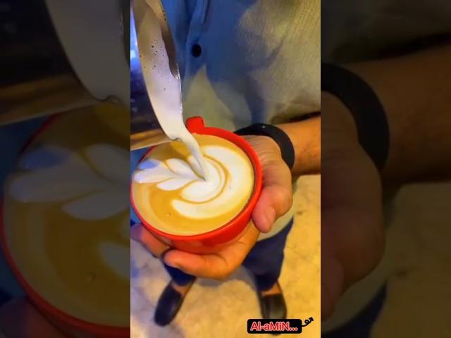 Coffee Art Tutorial video.......  Tulip.