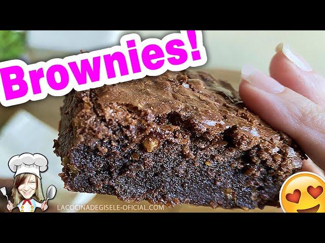 BROWNIE de Chocolate FACIL paso a paso y en 3 minutos! ⭐️⭐️⭐️⭐️⭐️