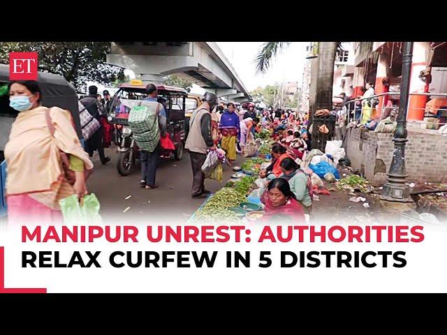 Manipur unrest: Authorities relax curfew in 5 districts; people purchase essential items in Imphal