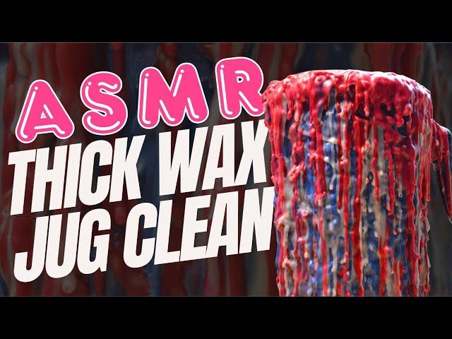 ASMR Satisfying Thick Wax Jug Clean | Oddly Satisfying Wax Scraping