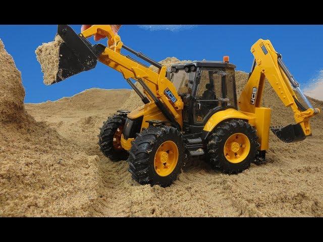 Excavador Pelicula Niños Español: retroexcavadora BRUDER JCB 5CX eco juguete película