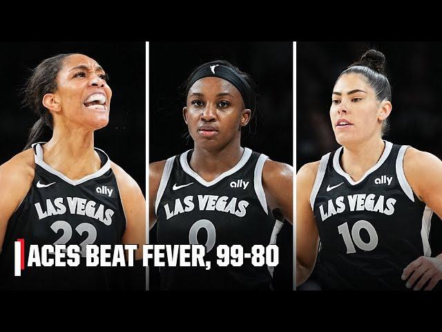 A’ja Wilson, Jackie Young & Kelsey Plum combine to score 71 PTS in Aces win vs. Fever | WNBA on ESPN