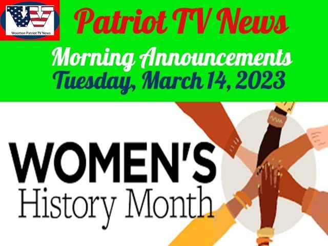 Patriot TV News - Tuesday, March 14, 2023