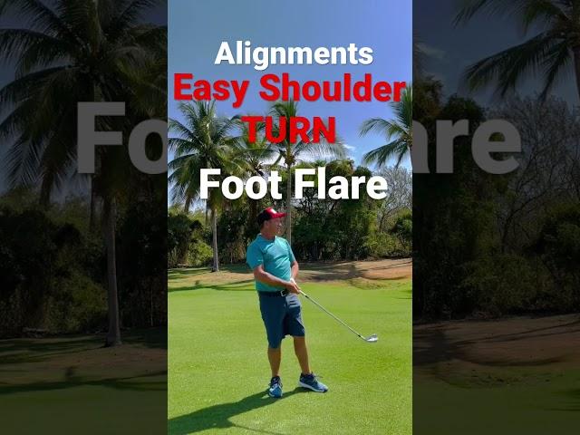 Easy Golf with great alignments | foot flare & Lead Arm Shoulder Turn Drill #shoulder #turn #power