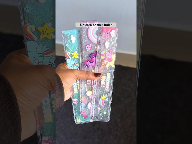 Cute Unicorn Glitter Shaker Ruler #trending #unicorn #shaker #ruler #stationery #stationary