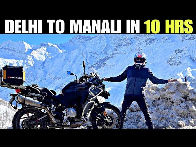 Delhi To Manali Extreme Winter Snow Ride Begins in -4° C  | EP-01 | BMW F 850 GSA@deepranjansachan