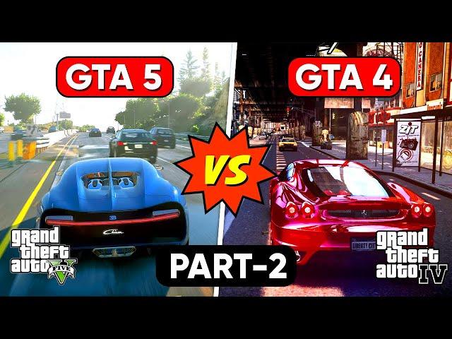 GTA 5 Vs GTA 4 Mega Comparison  Part 2 | 10 More *SHOCKING* Differences | Which Is No.1?