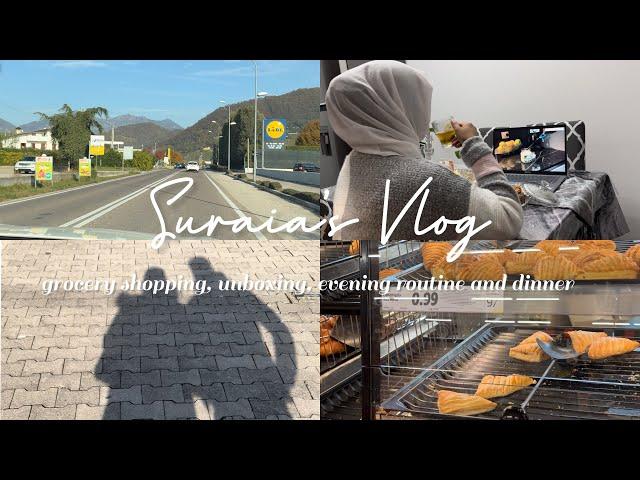 2nd Vlog|| Grocery shopping, unboxing, evening routine and dinner|| Suraia’s Vlog||