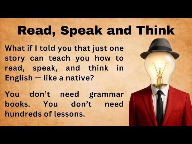 How to Read, Speak, and Think in English from One Story || Think and Speak