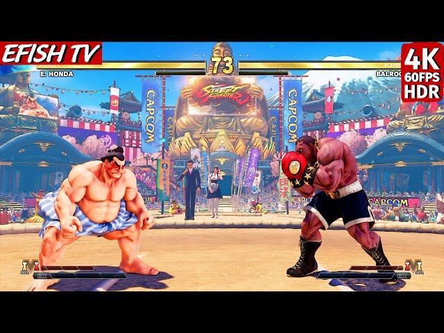 E. Honda vs Balrog (Hardest AI) - Street Fighter V