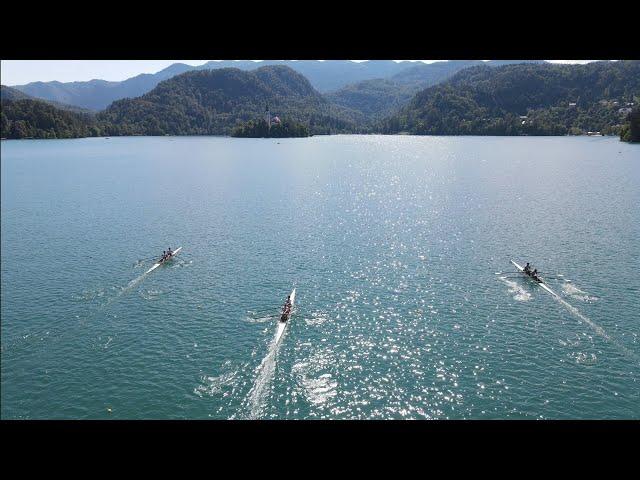 Lake Bled - rowing on the most beautiful lake in the world - Slovenia - droneboynl - 4K