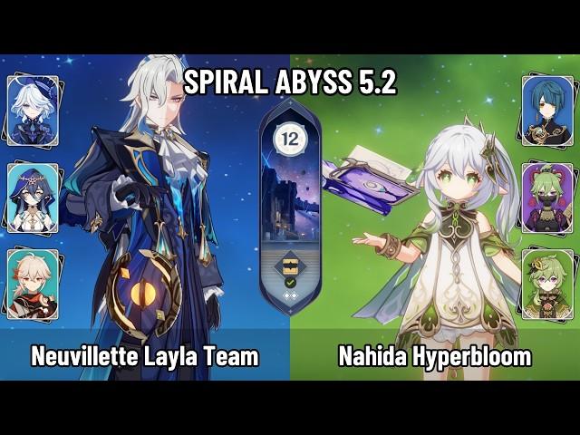 C0 Neuvillette Layla Freeze Team | C1 Nahida Hyperbloom | New Spiral Abyss 5.2 | Genshin Impact