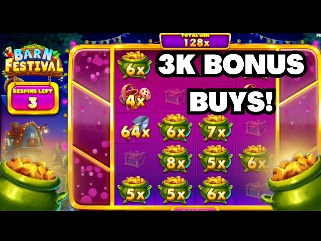 SPINS and BONUS BUYS on Barn Festival Slot!