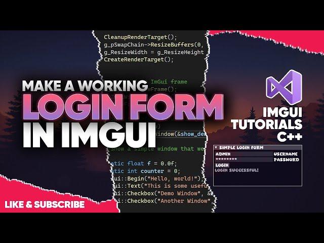 [Dear ImGui C++] Building a Basic Login Form with ImGui