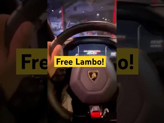 Why is his wife skeptical about the free Lamborghini?