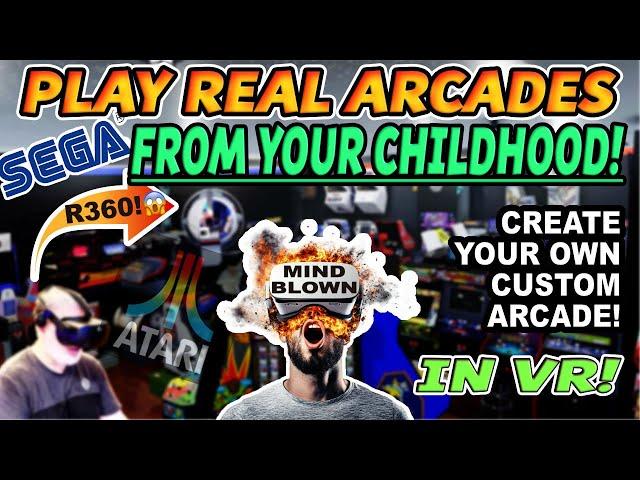 Build your own custom 80's/90's arcade in VR!