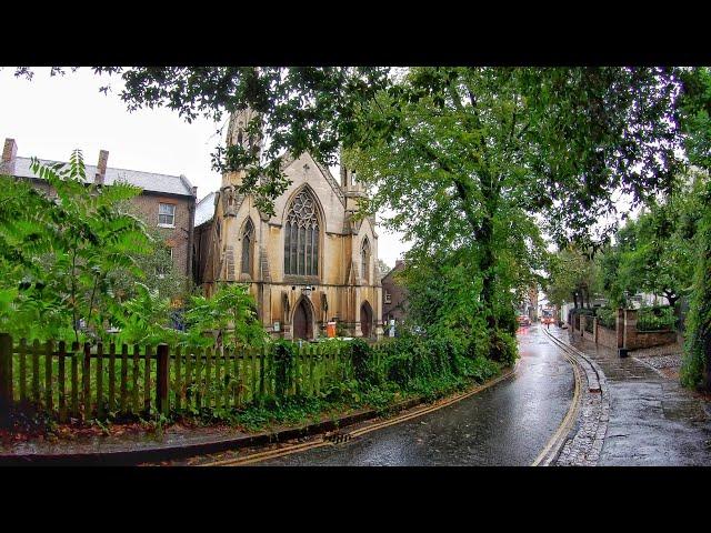 Rain Walk London Hampstead, Side Streets and Alleyways - 4K