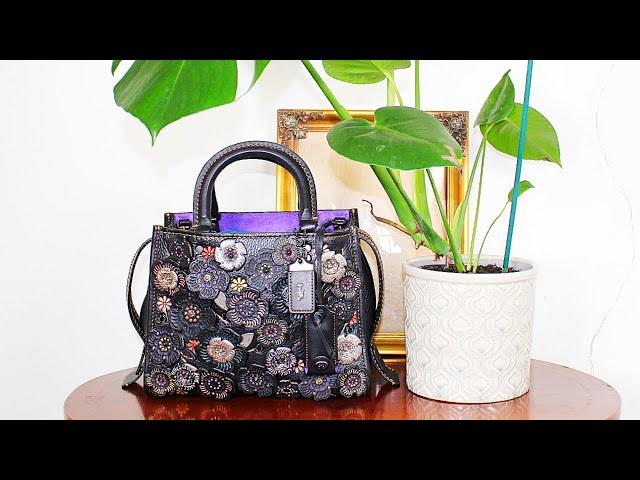 Coach Rogue 25 Black Tea Rose | BAG REVIEW | Mod Shots | Up Close | Details