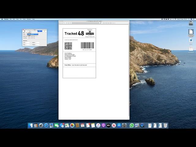 PDF Crop Preview MACOS 10.15 A4 to 4x6 Shipping Label