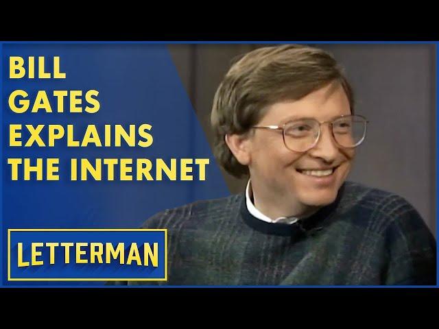 Bill Gates Explains the Internet to Dave (1995) | Letterman