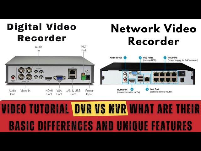 DVR Vs NVR| What are their Basic Differences and Unique Features