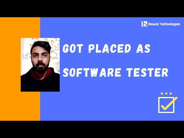 Besant Technologies BTM Review | Rakesh Got Placed | Software Testing Course BTM with Placements