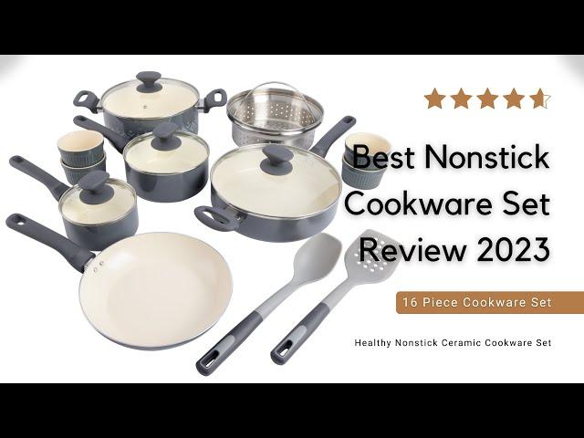 Best Nonstick Cookware Sets Review 2023 - Ceramic 16-Piece cookware set - by Express Tech*