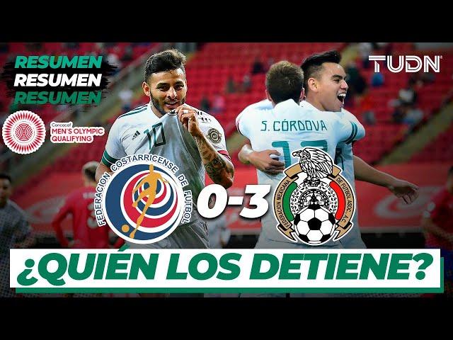 Resumen y goles | Costa Rica 0-3 México | Preolímpico Tokyo 2020 | TUDN