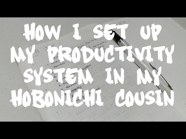 How I set up my productivity system in my Hobonichi Cousin