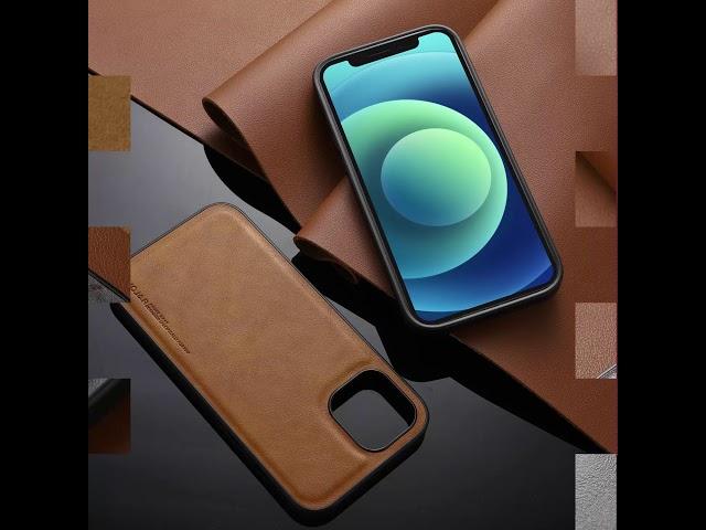 iPhone 12 Pro Max Leather Case Cover Etui