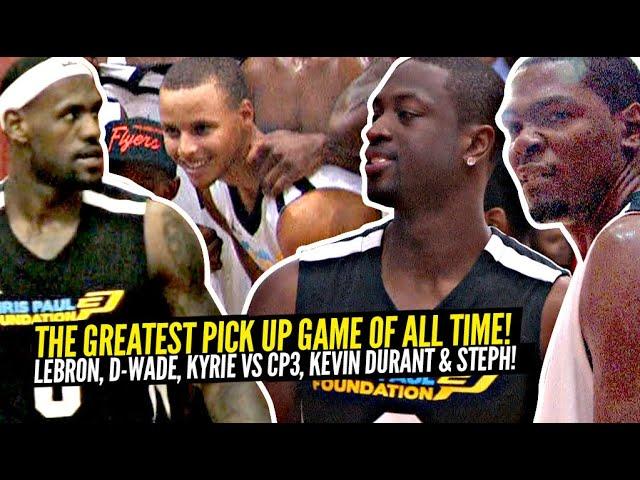 LeBron James & Dwyane Wade vs Kevin Durant & Steph Curry In The GREATEST Pick Up Game Of ALL TIME!