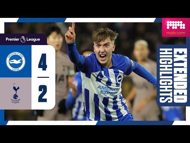 PL Extended Highlights: Brighton 4 Spurs 2