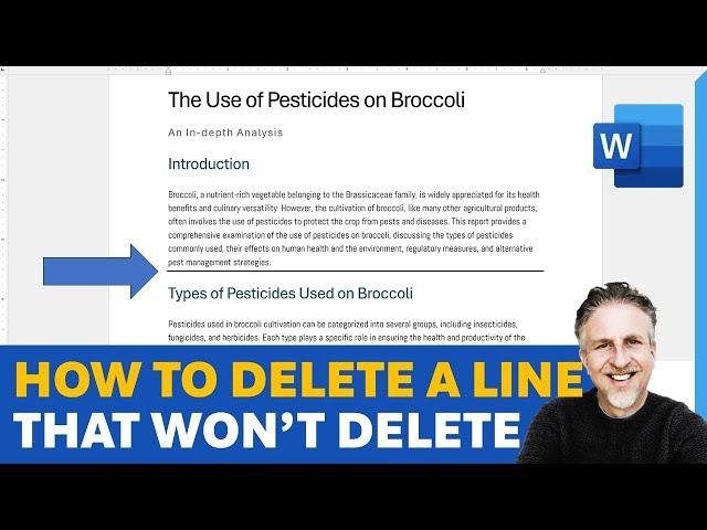 How to Delete a Line in Word that Won't Delete - Remove Horizontal Line is MS Word