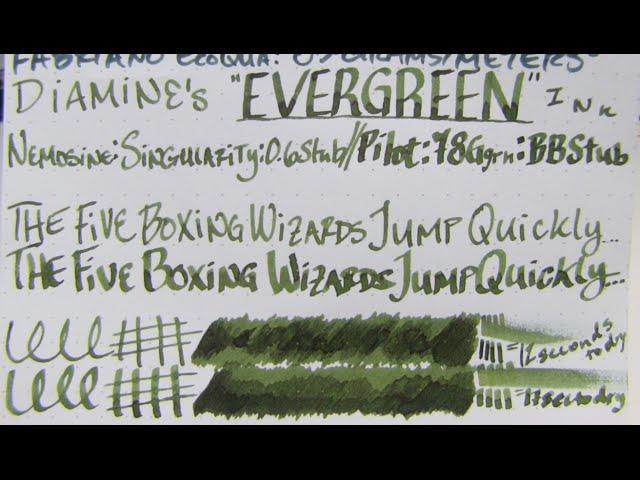 Ink Review: Diamine's "Evergreen" Ink