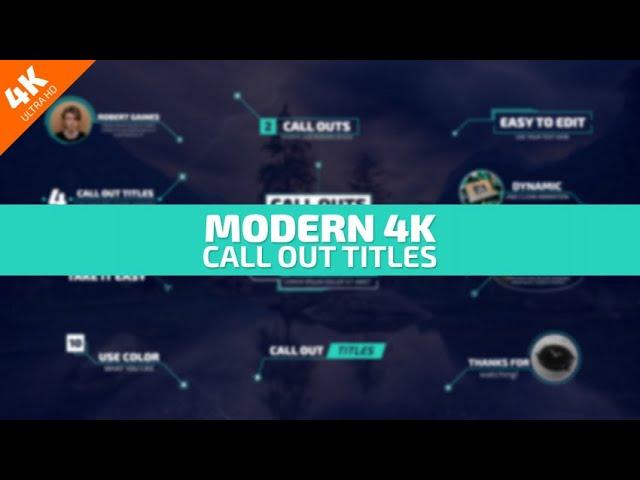 Modern 4K Call Out Titles Premiere Pro Templates