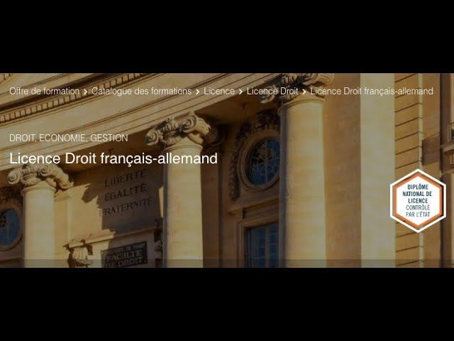 Etudes de Droit franco-allemand Paris I Panthéon-Sorbonne / Cologne