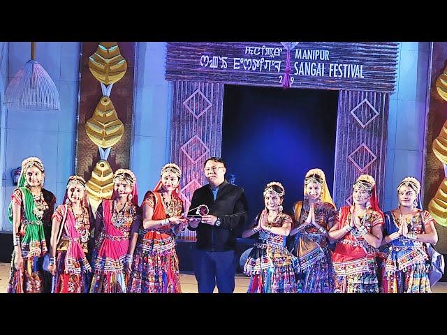 Twisha vyas and Group Dance Performnce on Gujarati folk at Manipur-Sangai festival-2019, Manipur