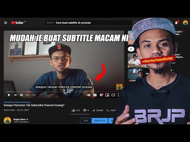 Cara Mudah Letak Subtitle Video di Youtube