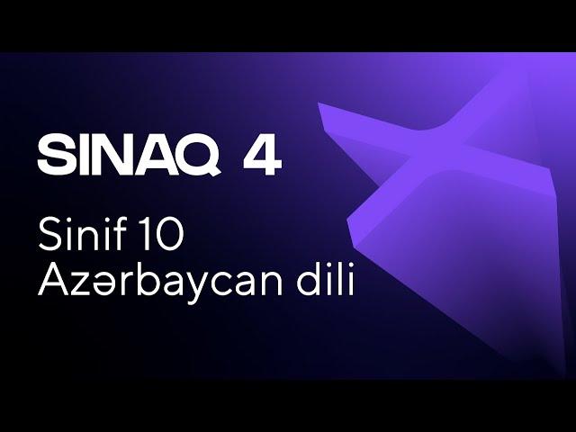 Azərbaycan dili 10-cu sinif   Güvən Sınaq 4 Buraxılış fənləri üzrə