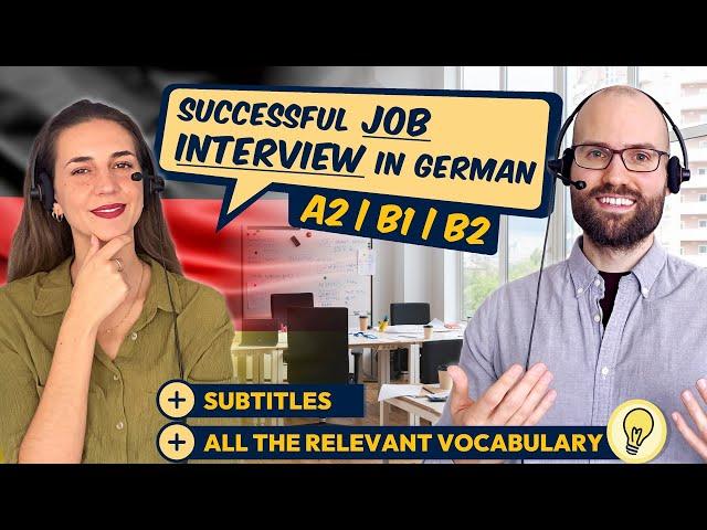 Job Interview in German (A2, B1, B2) | SUCCESSFUL Conversation with Essential Questions + Answers