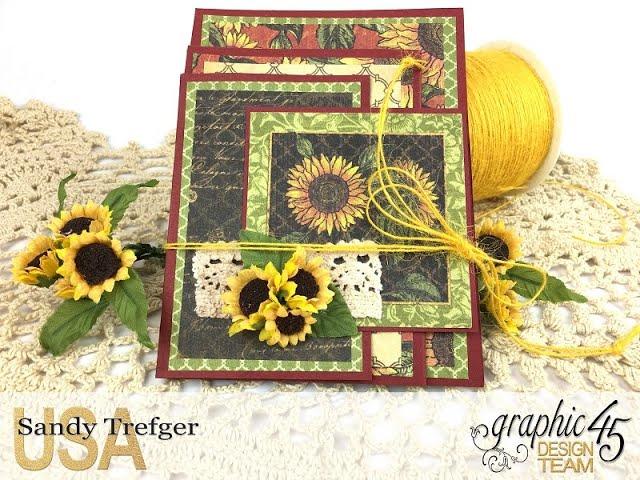 French Country Quad Fold Card by Sandy Trefger