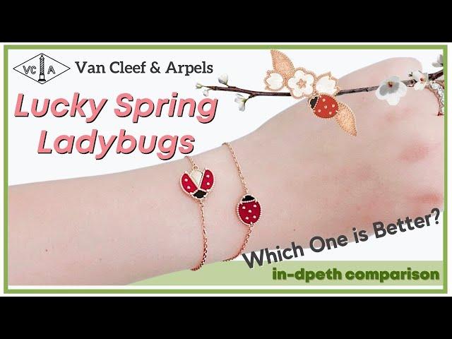 VCA LUCKY SPRING LADYBUG BRACELETS  Comparing Closed & Open Winged Ladybugs | My First Luxury