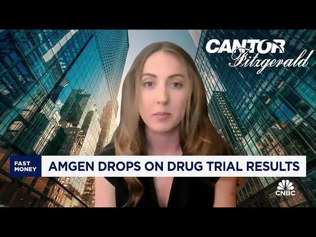 Amgen sinks as Cantor flags issues with obesity drug