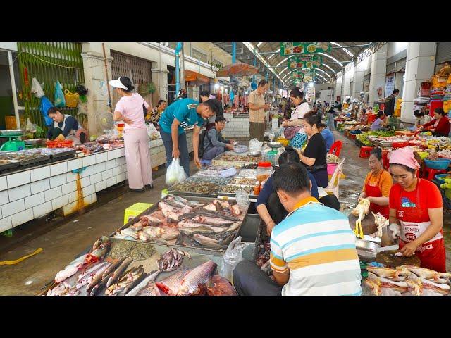 Cambodian Routine Food & Lifestyle @ Boeng Trabek Market -  Chicken, Fish, & More