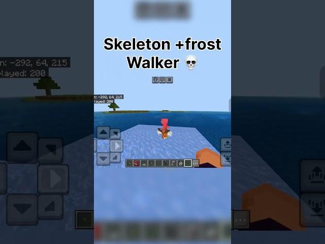 Minecraft skeleton + frost walker  #minecraft #skydoesminecraft #minecraftguide #minecraftbuild