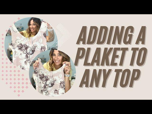 How To Add A Placket To Any Top! EASY Sewing Tutorial!