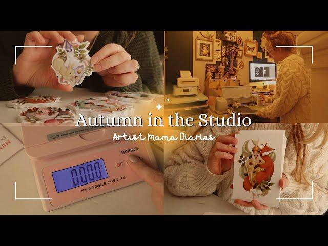 Autumn in the Studio  | Artist Mama Diaries  | Studio Vlog ft. Munbyn Postal Scales 