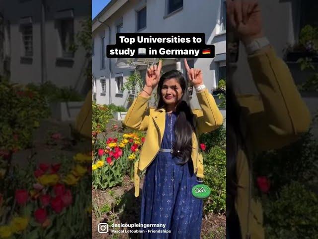 Top universities in Germany | 10 BEST PUBLIC UNIVERSITY IN GERMANY | Free study in Germany #shorts