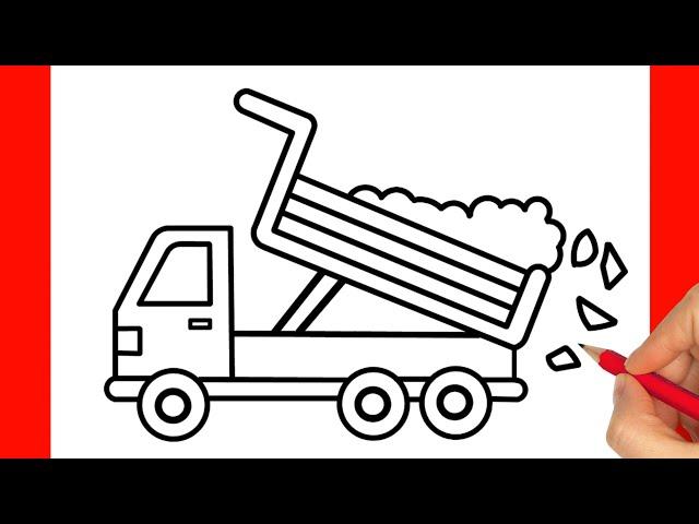 How to draw a Truck Easy